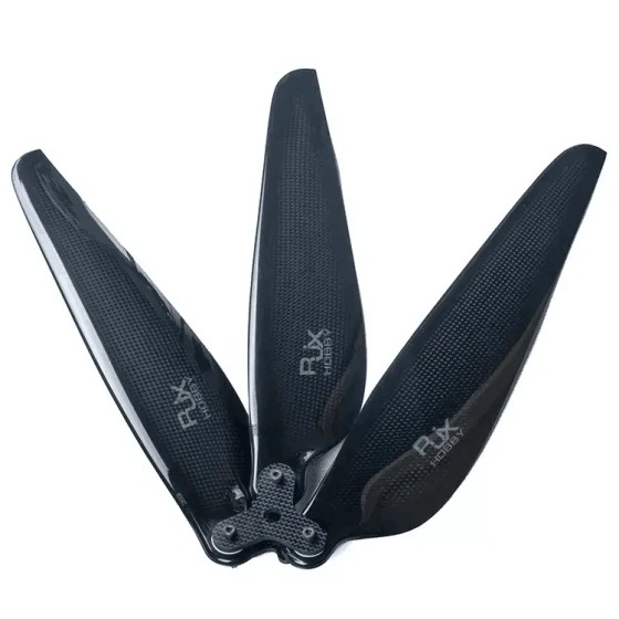 Hélice RJX de fibra de carbono 3 BLADE 28x9,2 pulgadas 3K juego de hélices plegables de fibra de carbono CW/CCW RC Big Industrial Drone Agricultura